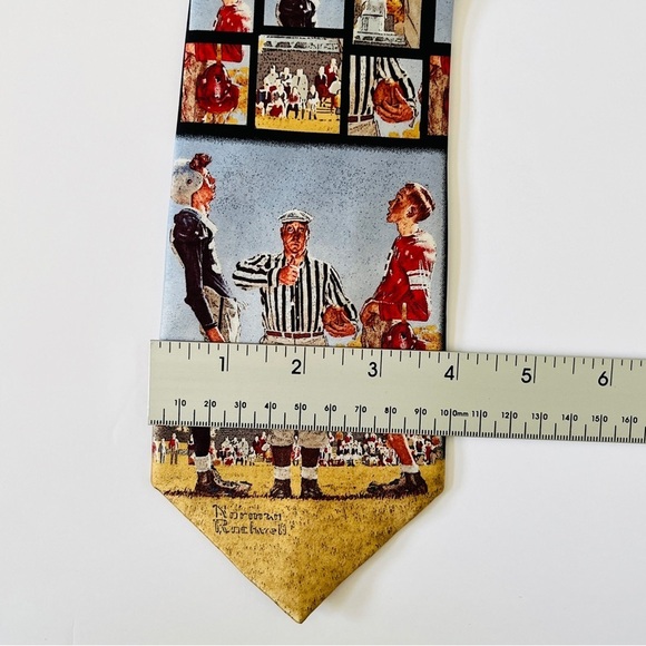 Norman Rockwell Silk Tie Coin Toss The Saturday Evening Post Style 3717 - Picture 2 of 9